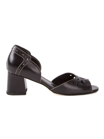 Sarah Chofakian Chunky Heel Sandals In Brown
