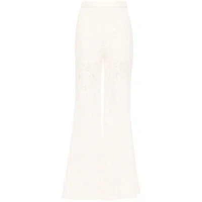 Zimmermann Matchmaker High-waisted Flared Trousers In Cream