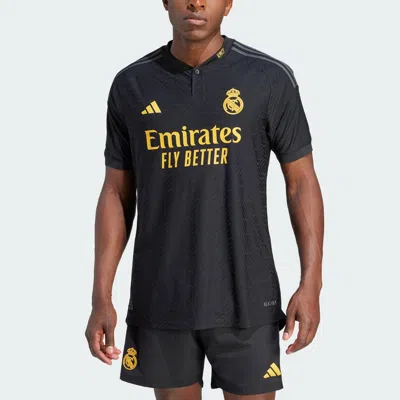Adidas Originals Men's Adidas Real Madrid 23/24 Third Authentic Jersey In Black