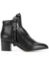 RACINE CARRÉE RACINE CARREE RUCHED ANKLE BOOTS - BLACK,FW1703A12285209