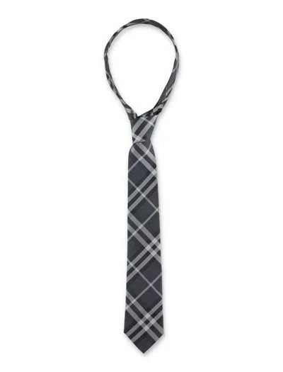 Burberry Manston Tie In Charcoal