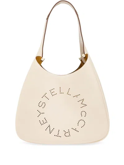 Stella Mccartney Cut-out Logo Tote Bag In Pure White