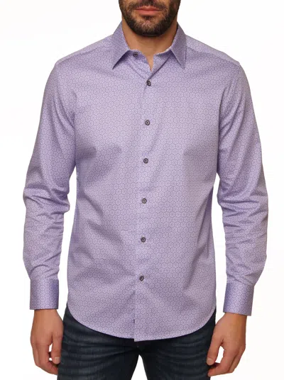 Robert Graham Westley Long Sleeve Button Down Shirt In Purple