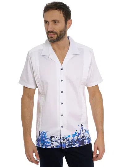 Robert Graham Townes Short Sleeve Button Down Shirt In White