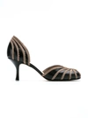 SARAH CHOFAKIAN PANELLED KITTEN HEEL PUMPS,TSOUNISTFN55FORR11940833