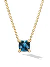 David Yurman Women's Petite Chatelaine Necklace In 18k Yellow Gold In Blue