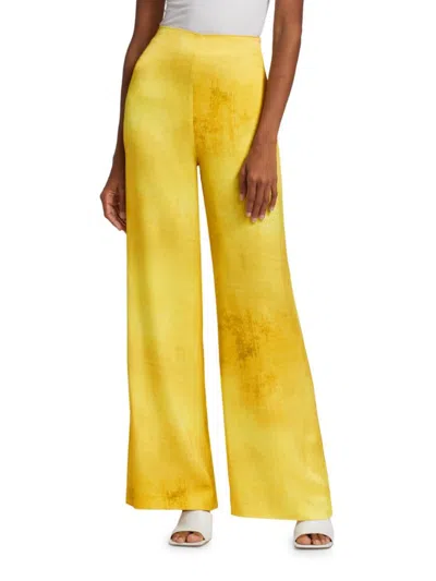 Silvia Tcherassi Women's Andie Wide-leg Pants In Canary