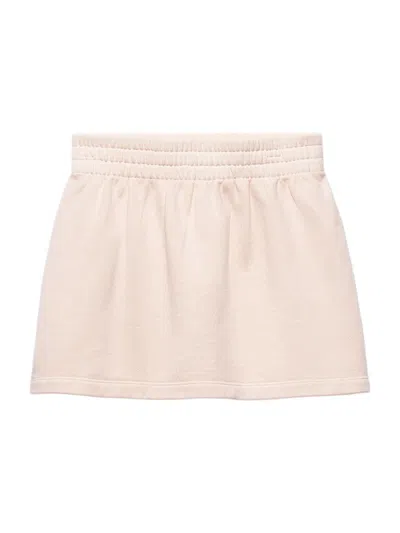 Prada Cotton Fleece Miniskirt In Pink