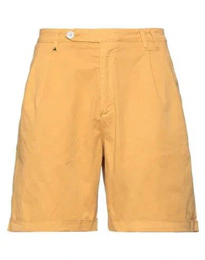 Berna Man Shorts & Bermuda Shorts Ocher Size 30 Cotton, Elastane In Yellow