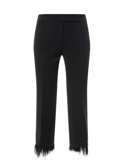 Michael Kors Trouser With Feathers Detail In Black