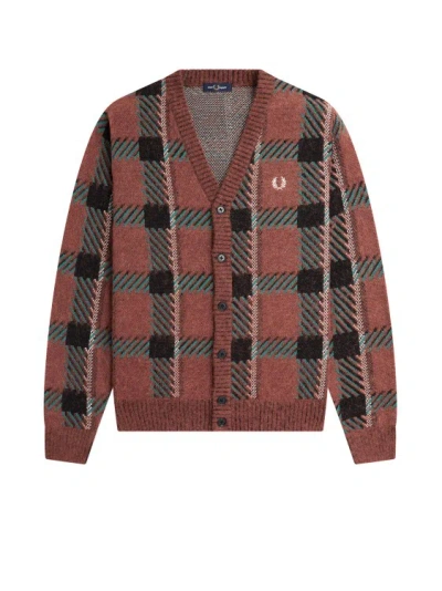 Fred Perry Cardigan In Brown