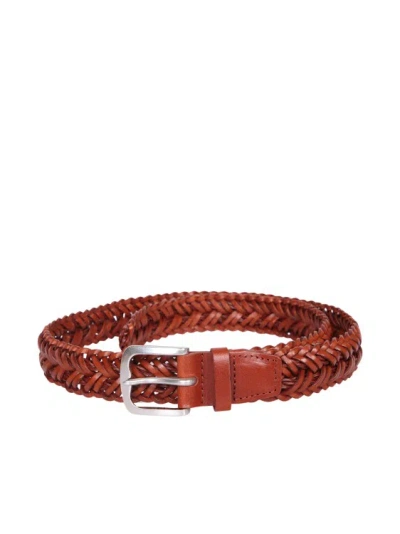 Orciani Orange Leather Belts