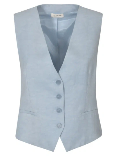 P.a.r.o.s.h V-neck Button-down Waistcoat In Blue