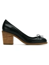 Sarah Chofakian Chunky Heel Pumps In Black