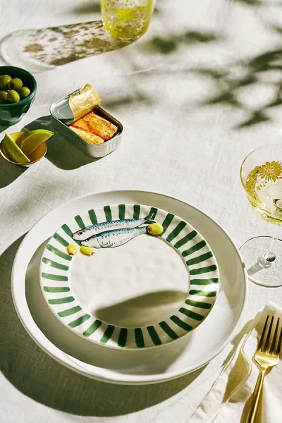 Anthropologie Micola Seafood Dessert Plate In Green