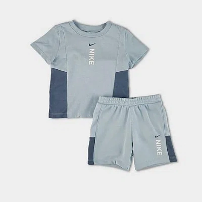 Nike Babies'  Kids' Toddler Hybrid T-shirt And Shorts Set In Light Armory Blue
