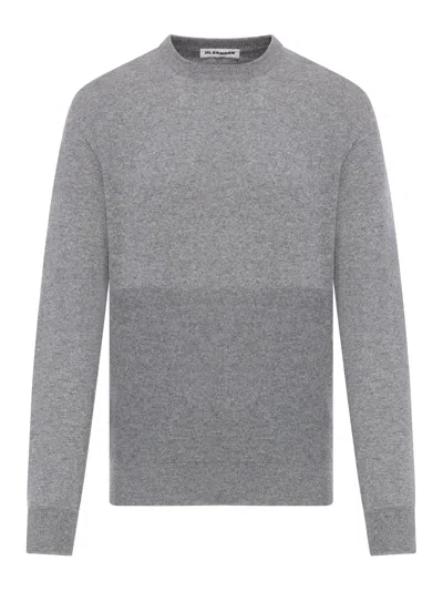 Jil Sander Cashmere Crew Neck Sweater In Grey