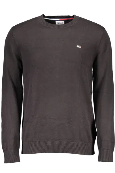 Tommy Hilfiger Elegant Organic Cotton Round Neck Sweater In Gray