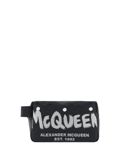 Alexander Mcqueen Beauty Cases In Black/off White