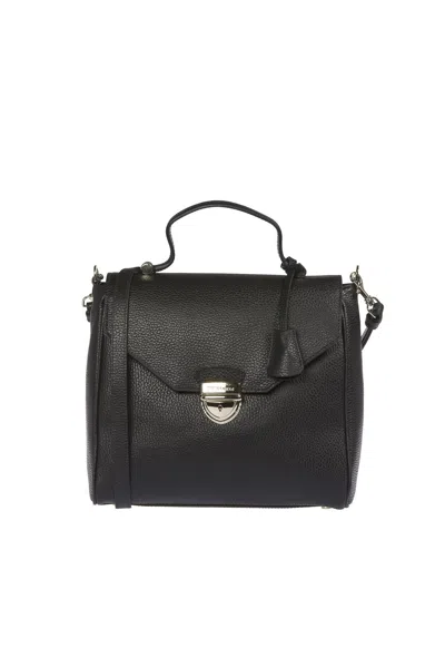 Trussardi Embossed Leather Elegance Handbag In Brown