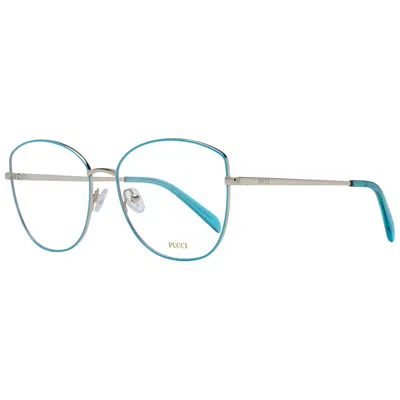 Emilio Pucci Turquoise Women Optical Frames In Blue