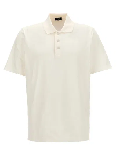 Fendi Jacquard Polo Shirt In White