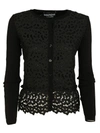 BOUTIQUE MOSCHINO LACE DETAIL CARDIGAN,A092861020555
