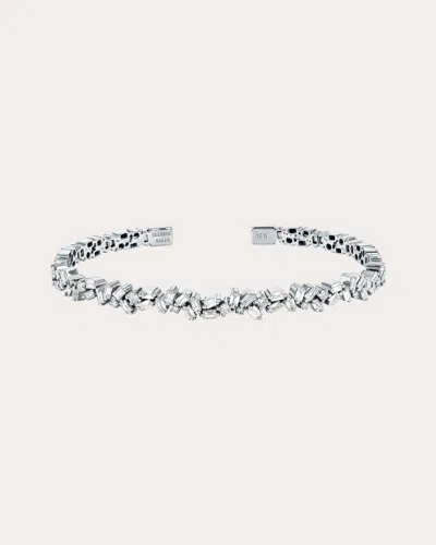 Suzanne Kalan Women's Classic Diamond Sparkler Cuff Bracelet In Silver