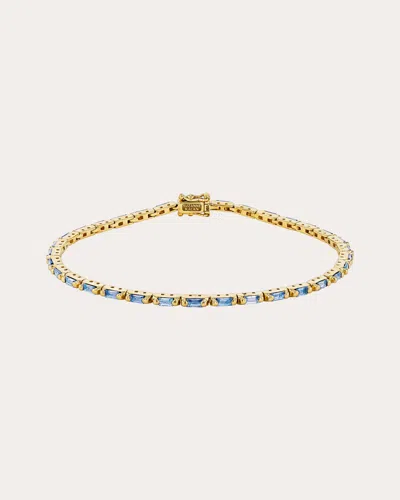 Suzanne Kalan Women's Linear Light Blue Sapphire Tennis Bracelet