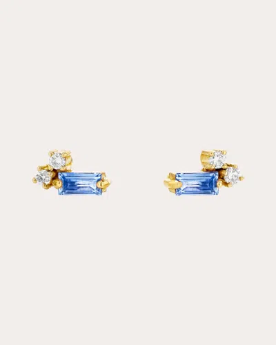 Suzanne Kalan Women's Bold Light Blue Sapphire Stud Earrings