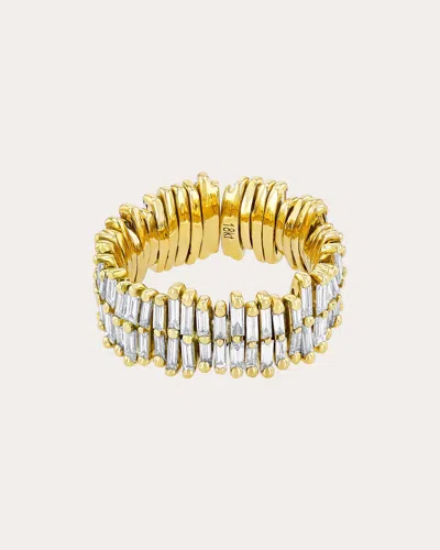 Suzanne Kalan Women's Classic Diamond Double Baguette Eternity Band In Gold