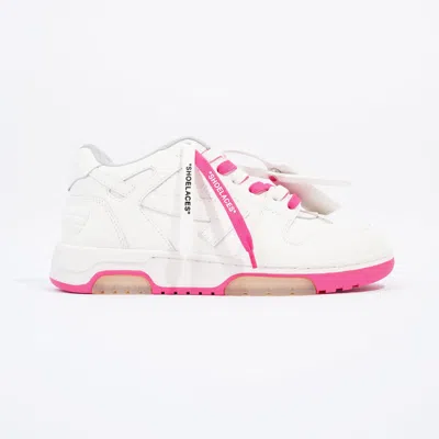 Off-white Off Out Of Office / Fuschia Leather In White