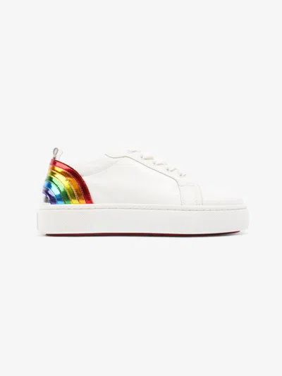 Christian Louboutin Arkenspeed Rainbow Sneakers / Multicolour Leather In White