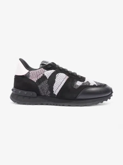 Valentino Garavani Rockrunner Sneakers / /mesh In Black