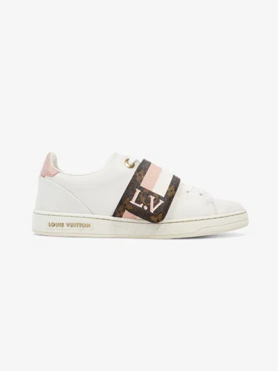 Pre-owned Louis Vuitton Frontrow Sneakers / Monogram / Leather In White