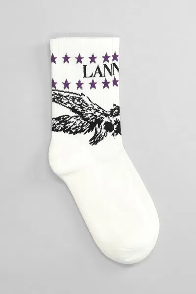 Lanvin White Future Edition Logo Eagle Socks
