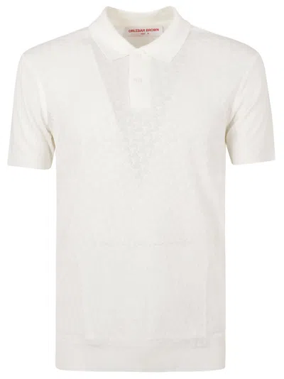 Orlebar Brown Jarrett Towelling Polo Shirt In White