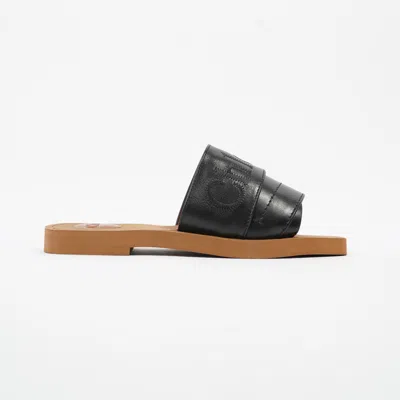 Chloé Woody Sandals / Leather In Black