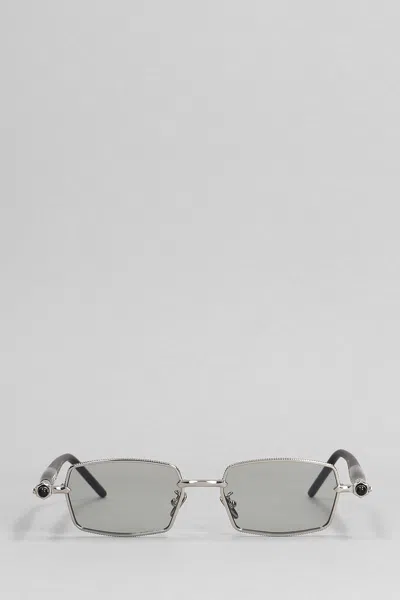 Kuboraum P73 Sunglasses In Silver Metal Alloy In Metallic