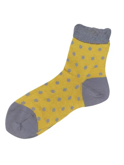 Antipast Dotted Socks In Yellow