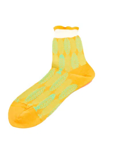 Antipast Knitted Socks Tropical In Yellow