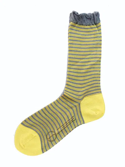 Antipast Striped Socks In Yellow