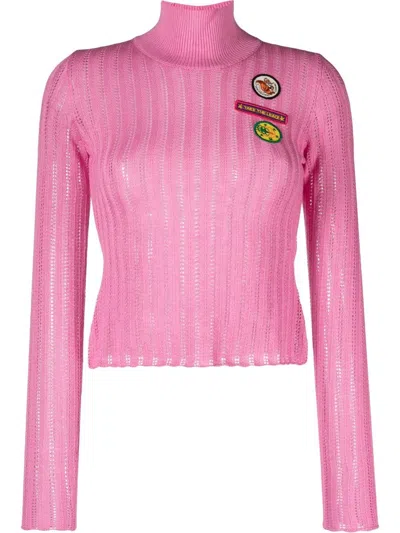 Cormio Anna Badge-embroidered Jumper In Pink