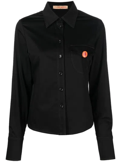 Cormio Katy Pin-badge Shirt In Black