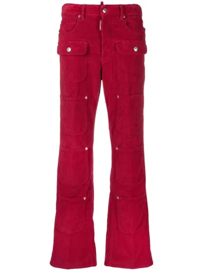 Dsquared2 Corduroy Straight-leg Jeans In Gold