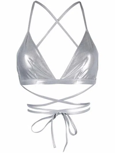 Isabel Marant Wrap Triangle Bikini In Silver