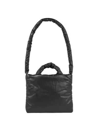 Kassl Leather Lacquer Bag In Black
