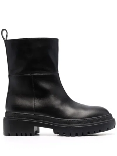 L&#039;autre Chose L'autre Chose Ankle-length Leather Boots In Black