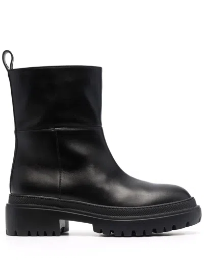 L&#039;autre Chose Ankle-length Leather Boots In Black