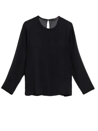 Max Mara Ferrera Semi Transparent Shirt In Black